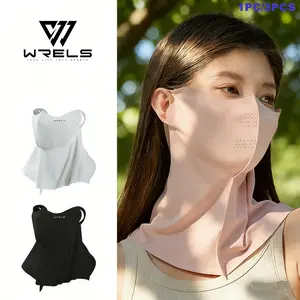 Ice-Cool Breathable Mesh Face Mask, Sun Protection Neck Guard Full Coverage Skincare Mask, Outdoor Hiking Cycling Face Mask