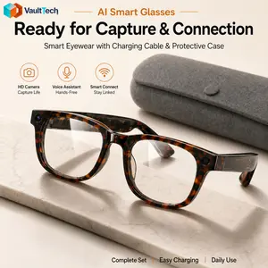 Tortoiseshell AI Smart Glasses with 13MP First-Person Camera, 1080P HD Video, Voice Control, Real-Time Translation & WiFi Connectivity, Multifunctional Smart Glasses