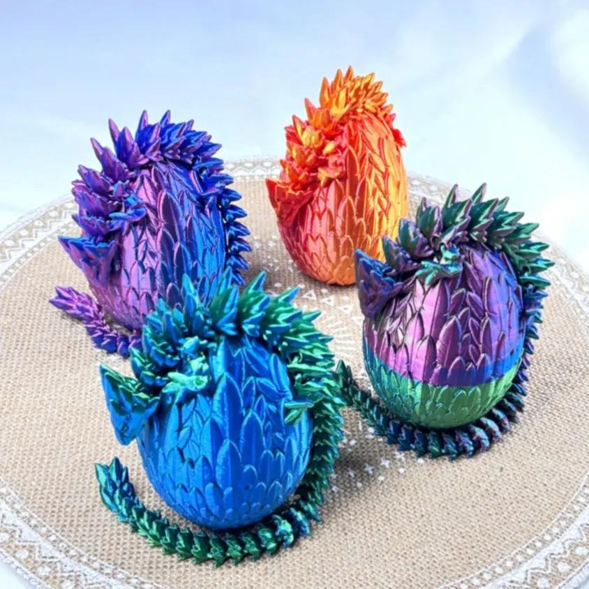 3D Printed Dragon Mythical Creature Model Set, Decorative Ornament Gift, Holiday Party Decoration, Home Room Decor, Men's Gift, Collectible Figurines, Collectible Figure Decor
