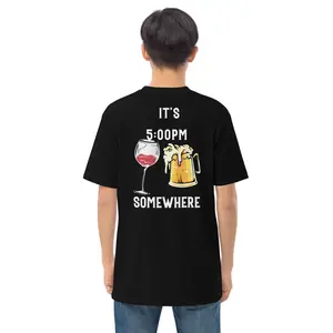 Graphic "5:00pm" Men’s premium heavyweight tee