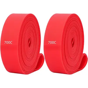 Bicycle Rim Liner Strips, Red, Protection for Inner Tubes