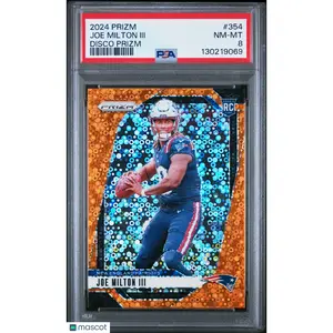 2024 Panini Prizm Disco Prizm #354 Joe Milton III RC - Patriots PSA 8
