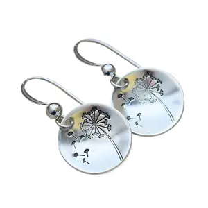 New Vintage Dandelion Ear Hooks - Ethnic Inspired Design, Trendy Statement Earrings For Women
