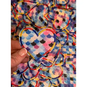 Heart Mermaid Iron On Patch, Mermaid Iron on patch