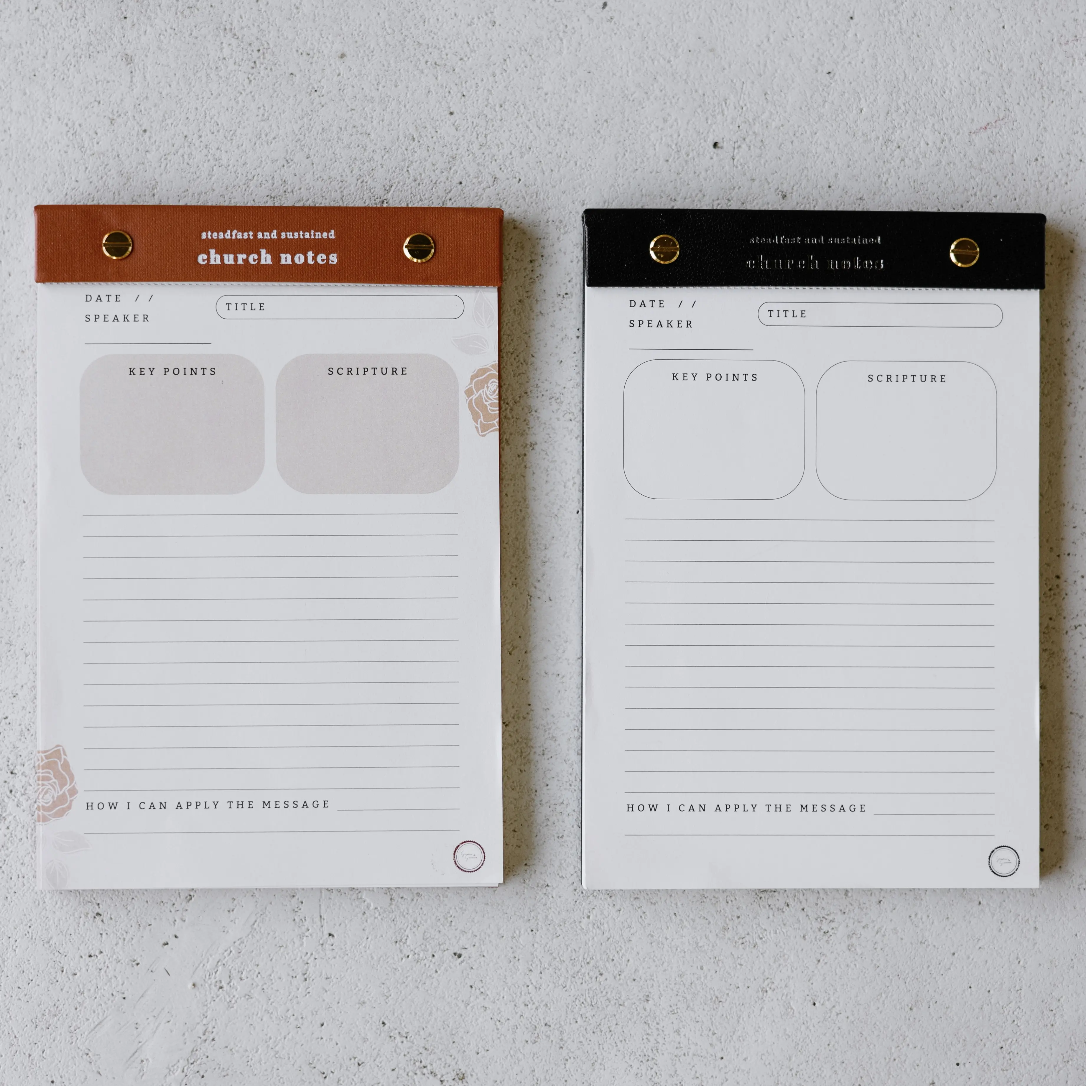 Church Notes Notepad - Sermon & Podcast Christian Notebook Pad - Guided Journal to Write Key Points, Bible Verses, Notes, and Application - Men and Women Gift Idea