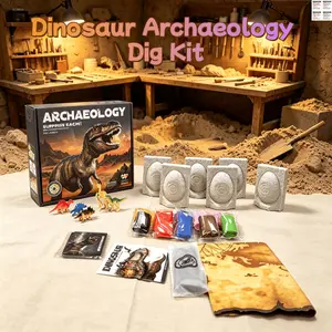 Archaeology Dig Dinosaur Fossil Toy,  Dinosaur Toys for Kids,STEM Toys, Dino Toy Outdoor Gift with Dinosaur Card, Dinosaur Egg Excavation for Kids Boys Girls Gift 6 and up year old  Creative Science Experiment, Early Education Parent-Child Interaction