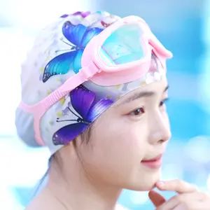 Enlarged and thickened swimming equipment Adult children's silicone swimming caps