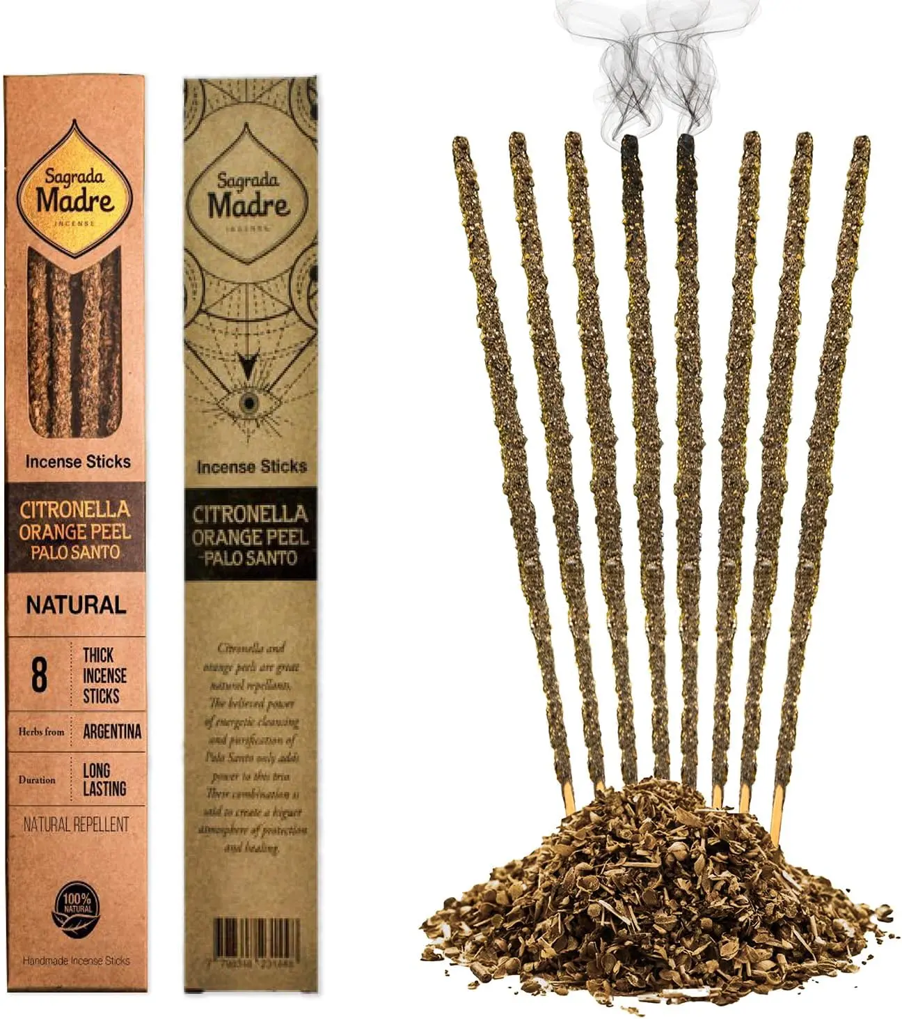 Handcrafted Natural Incense Sticks | Wild Harvested |Frankincense, Myrrh, Patchouli, Copal & Botanical Blend | Aromatherapy Incense for Meditation – 9 Sticks Pack Fragrance Scented
