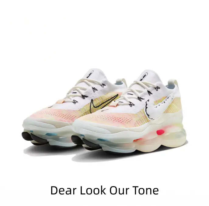 Chunky Wavy Transparent Air Bottom Sneakers Pastel Knit Upper Outdoor Workout Shoes