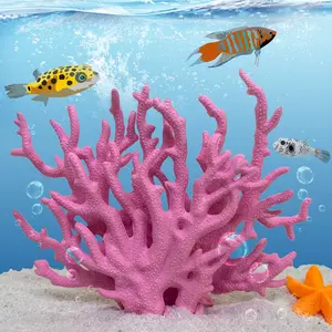 Artificial Coral Decoration for Fish Tank, Colorful Aquarium Ornament, Suitable for Freshwater and Saltwater Tanks, 1 Piece