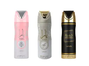 (3pc Bundle Pack) Yara + Yara Moi + Khamrah Perfumed Body Spray Deodorant by Lattafa, 200ml