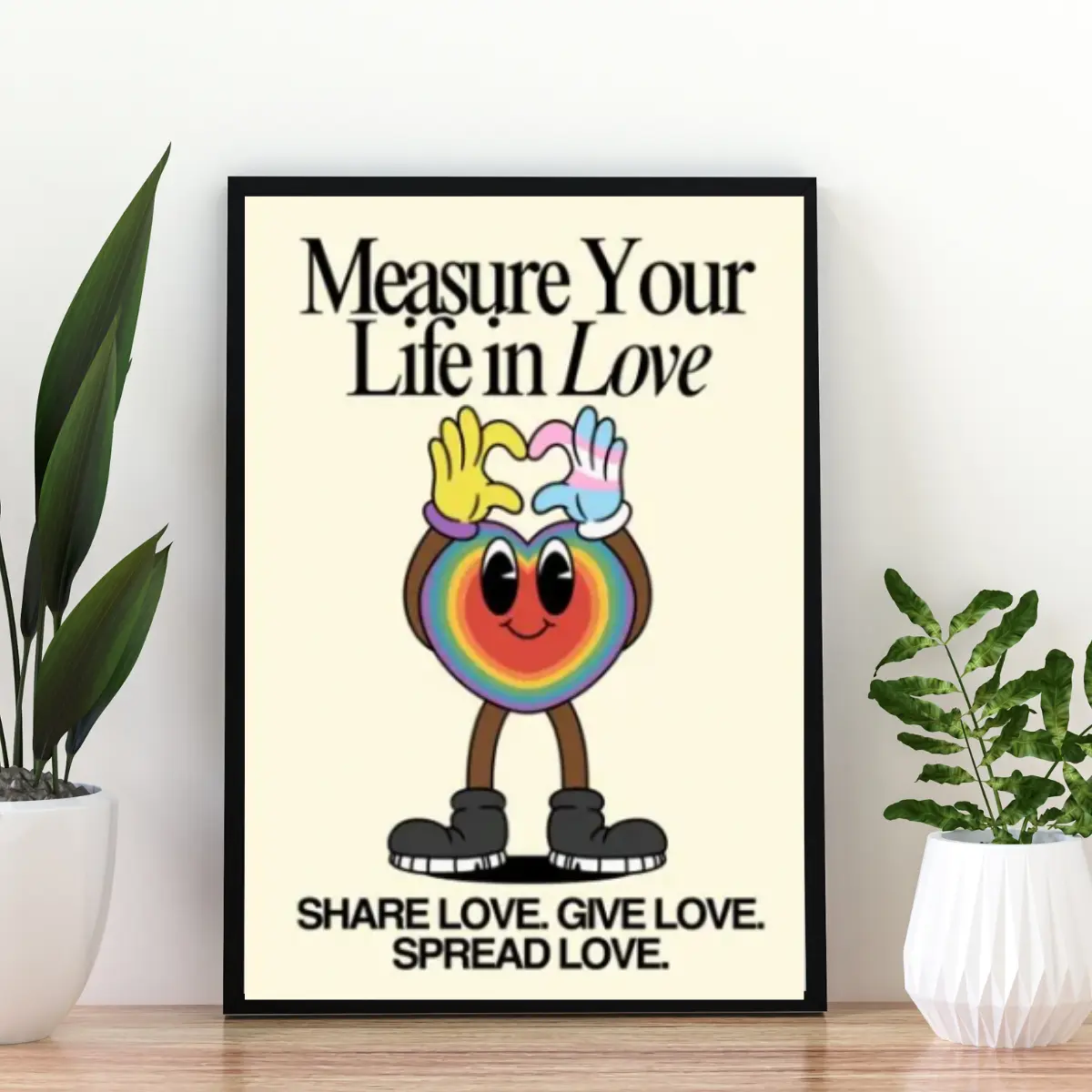 Colorful Retro Pride Poster Bundle LGBTQ Wall Art Set Inspirational Queer Quotes Artistic Home Decor for Living Room or Office