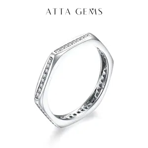 Nut Shape Synthetic Moissanite Ring  D Color VVS1 for Women  Engegament Wedding Band Fine Jewelry R085