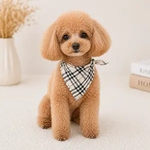 Copy of Pet triangle scarf, neck tie, saliva towel, dog scarf, double-layer Scottish British style