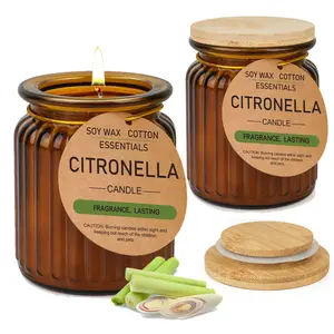 2Pcs 10 oz Citronella Candle, , Up to 100 Hours Burn Time, Large Outdoor Patio Candle for Backyard, BBQ, Garden & Camping