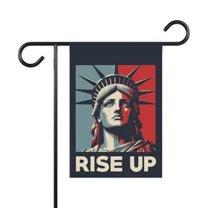 Flag, Rise Up to Trump and fascism flag, Protest Banner, Political Garden Flag, Anti-fascist Yard Sign, Activist Home Decor, Resistance
