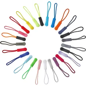 50 count Zipper Pulls,25 Colors Zipper Tags  Nylon Cord Zippers Pull Replacement for Backpacks,Luggage,Jackets,Handbags,Sweatshirt,Purses