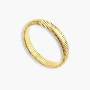EVRY JEWELS Gold or Silver Plated Women's Hypoallergenic Maria Bangle Bracelet
