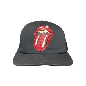 979598 Chrome Hearts x Rolling Stones Leather Patch Trucker Hat Black (PreOwned)