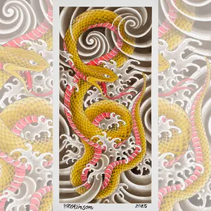 Robert Atkinson Golden Corral Cotton Decor Giclee Print on 340gsm Epson Cold Press Artistic Wall Art for Room Decoration