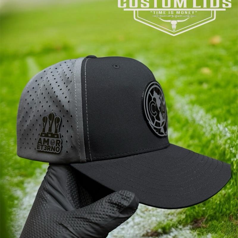 Club América Tri Campeón Black SnapBack Hat Gloss Logo with Yellow Under Visor - Comfortable Relax Fit Polyester Material - Premium Quality Baseball Cap for Fans cute hat black cap Daily Wear