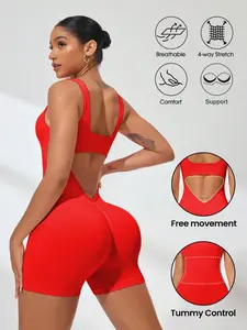Women's Fitness Jumpsuit, Slim Fit Fashion Yoga Bodysuit, Comfortable & Stylish Workout Wear, Ideal for Gym & Daily Use