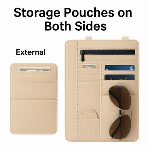 Car Visor Organizer – Multi-Pocket Storage with Phone Clip, Cards & Pen Holder