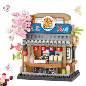 2026 New Miniature Micro-Scene Block Set, Japanese Takoyaki Theme, Street Scene Building Toy, Tiny Landscape Mini Bricks, Various Construction Kits, DIY Handcraft Project, Educational Assembly Toy, Unisex Present, Building Blocks Set