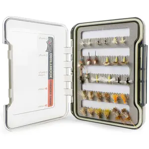 Emerger Swing Fly Fishing Flies Kits - 58 Hand-Tied Dry & Emergers with Double-Sided Water-Resistant Box