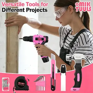 12V Cordless Drill Kit, Rechargeable Lithium Battery Drill, Multi-Function Electric Screwdriver, Home DIY Repair Tool Set
