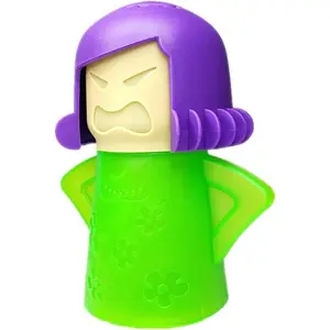 Angry Mama Microwave Oven Steam Cleaner, Angry Mom Microwave Cleaner, Just Add Vinegar and Water, Cut Cleaning Time by Half (Green) Aivwis-701