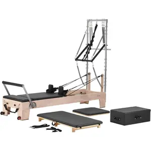VEVOR Pilates Reformer Machine for Home Gym, with Jump Board/Reformer Box/Chair/Spine Corrector/Springboard/Foldable Dual Resistance Springs Studio Grade Workout Equipment Supports up to 400 lbsVEVOR Super Brand Day