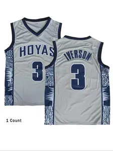 Men's Letter & Number Print Basketball Jersey, 2024 New Style Casual Sleeveless V Neck Basketball Vest, Basketball Clothing for Training Competition