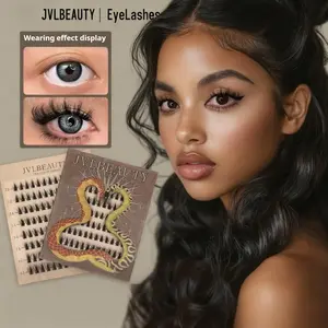 JVLBEAUTY Phantom Fairy Cluster Lashes – D Curl Wispy Fluffy Lash Extensions, Easy DIY Segmented Lashes, Beginner Friendly & Reusable, Perfect Gift