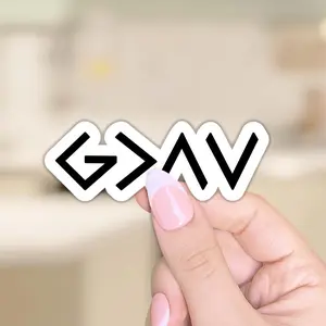 God is Greater Than the Highs and Lows 3" Sticker