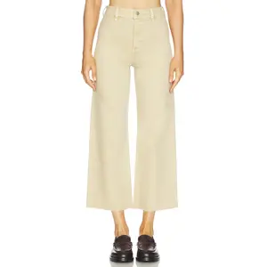 PISTOLA Penny Crop High Rise Wide Leg Jeans in Sand Dollar