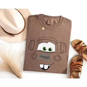 Tow Mater Face T-Shirt, Mater Cars Movie Shirt, Cars Graphic Tee