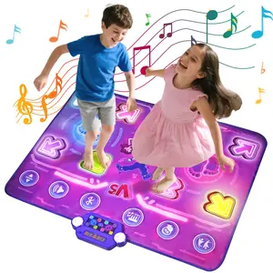 Upgraded 2-Player Dance Mat Toys for 3-12 Year Old Kids,Light Up Play Mat 8-Button with Bluetooth,Electronic Music Dance,Kids Toys Music Games Birthday for Girls Boys 8-12