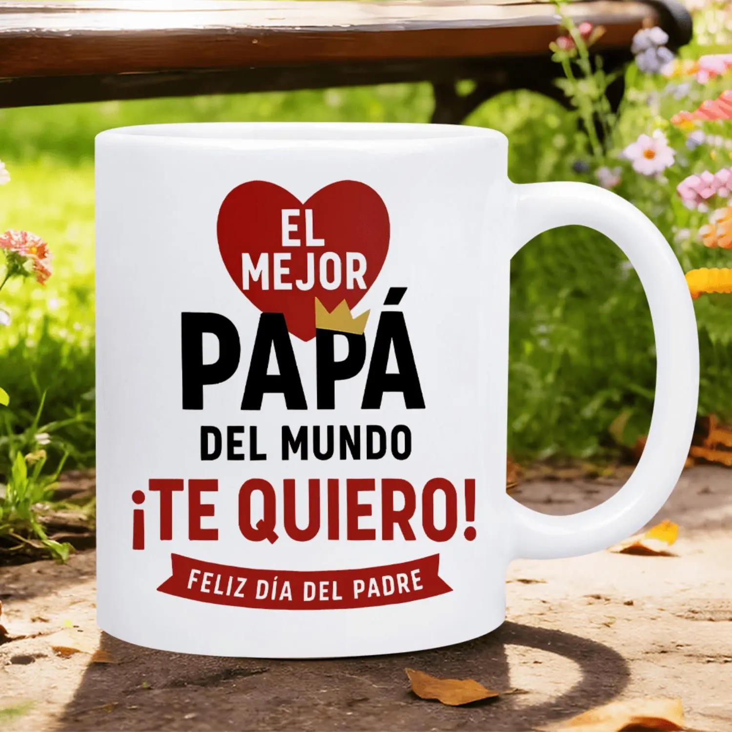 1pc Spanish " Dad Ever" Ceramic Mug - 11oz Reusable Coffee Cup Suitable for Dad, Dishwasher for Coffee & Tea, Father's Day Gift for Dad, Spanish Phrase Cup for, Office, Travel, Gift for Parents