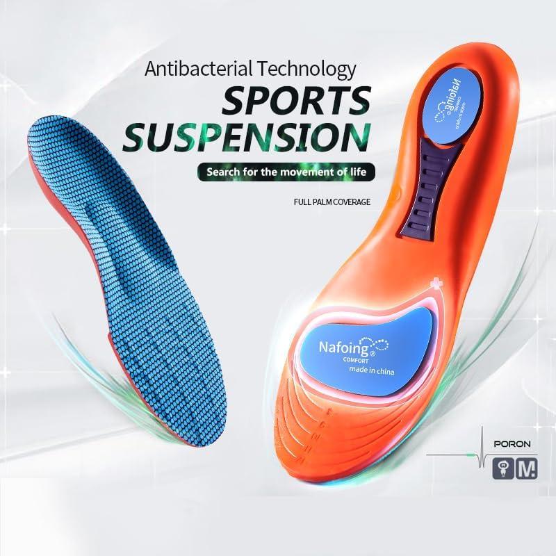 Orthotic Insoles Arch Support Plantar Fasciitis Knee Back Pain Fallen Arches Flat Feet Heel Shock Absorption Comfortable Inserts Foot Correct