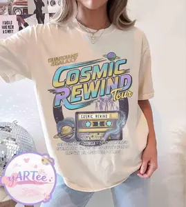 Comfort Colors® Cosmic Rewind Tour T-Shirt, Epcot Trip Matching Tee, Cosmic Rewind Set List Shirt