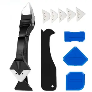 11pcs Silicone Caulking Tools Set, Stainless Steel Head & Grout Removal Scraper, Ideal for Construction Kitchen Bathroom Window Maintenance