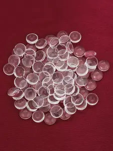 10pcs Batch Round Flat Back Transparent Glass Beads, Bead Assortment, Beads Set, 0.6-1.8 Cm, DIY Jewelry Making Supplies, Diy Beading Accessories, Necklace Earrings Bracelet Accessories