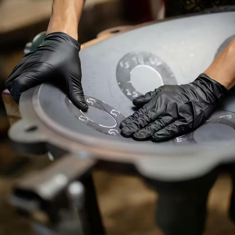 100pcs Black Disposable Pure Nitrile Gloves - Heavy Duty, Durable & Waterproof, Premium Quality for Kitchen, Tattoo Artists, Household Cleaning, Car Care - Disposable Protective Gloves, Cleaning Gloves | Textured | Durable, Nitrile Disposable Gloves