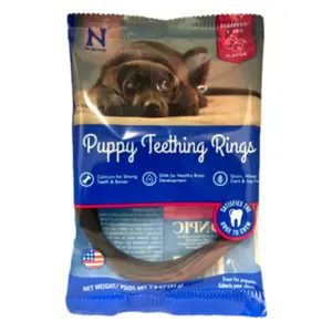 N-Bone Puppy Teething Rings Grain-Free Blueberry & BBQ