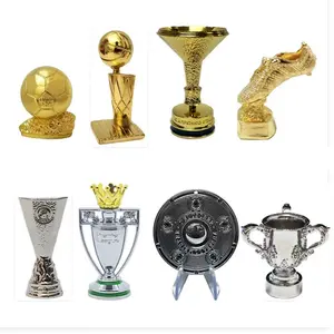 Mini Creative Commemorative Trophy Football Ornaments Metal Trophy Football Lovers Collection Keychain Pendant Fan Souvenir