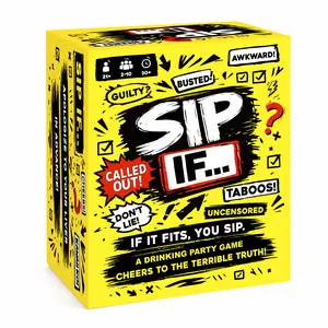 KAWAII KOI Sip If Drinking Game for Adults, 520 Prompts with 10 Blank Cards, Funny Drinking Card Game for Pregame, Game Night, Bachelorette & 21st Birthday