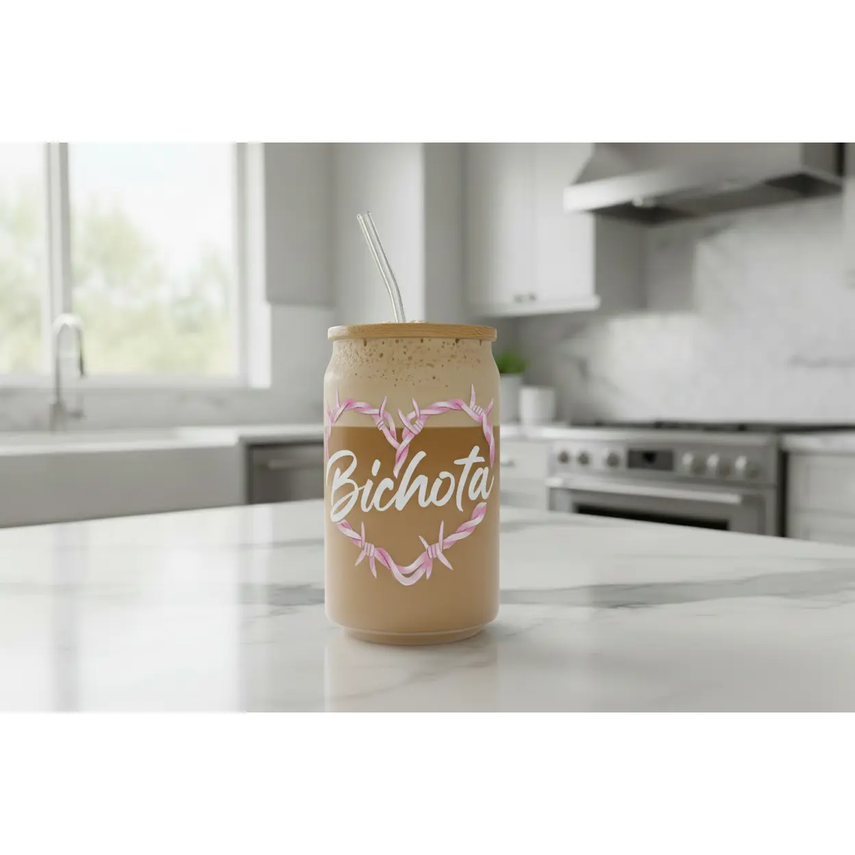 Bichota Heart UVDTF Decal - Clear Background Decor Decorative