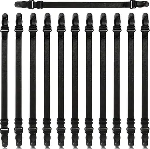 Mask Ear Saver Straps Set of 12 – Adjustable Face Mask Extender Holders for Ears, Elastic Back-of-Head Mask Clips