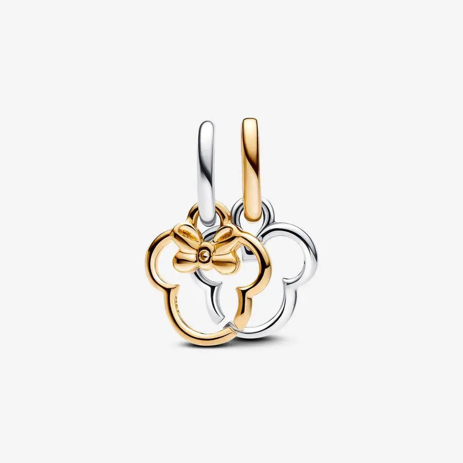 Engravable Heart Magnifying Glass Double Dangle Charm